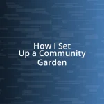 How I Set Up a Community Garden