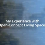 My Experience with Open-Concept Living Spaces