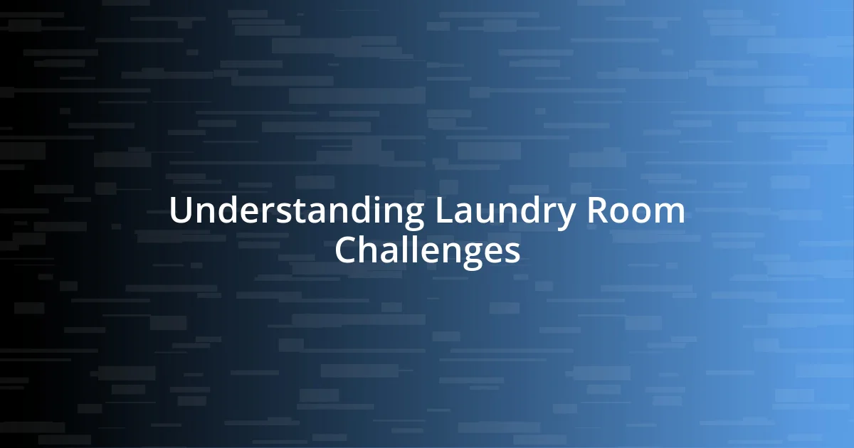 Understanding Laundry Room Challenges